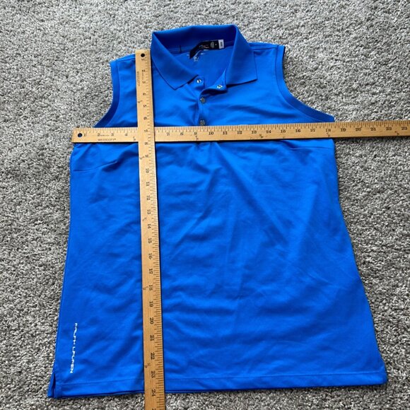 RLX Ralph Lauren Women's Size Medium Golf Polo Sleeveless Shirt Tank Blue - Picture 9 of 10